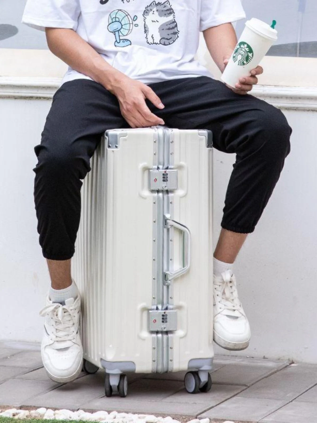 Nova Mala de Viagem Multifuncional de ande Capacidade com Estrutura de Alumínio e Fechadura de Senha para Homens, Mulheres ...