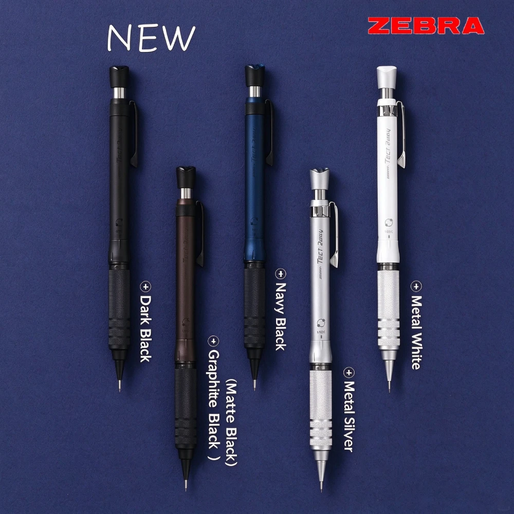 ZEBRA Tect 2way RO 0.5mm Mechanical Pencil 4mm Long Pipe Stable Precision Writing Knurled Grip Drawing Drafting Art Accessories
