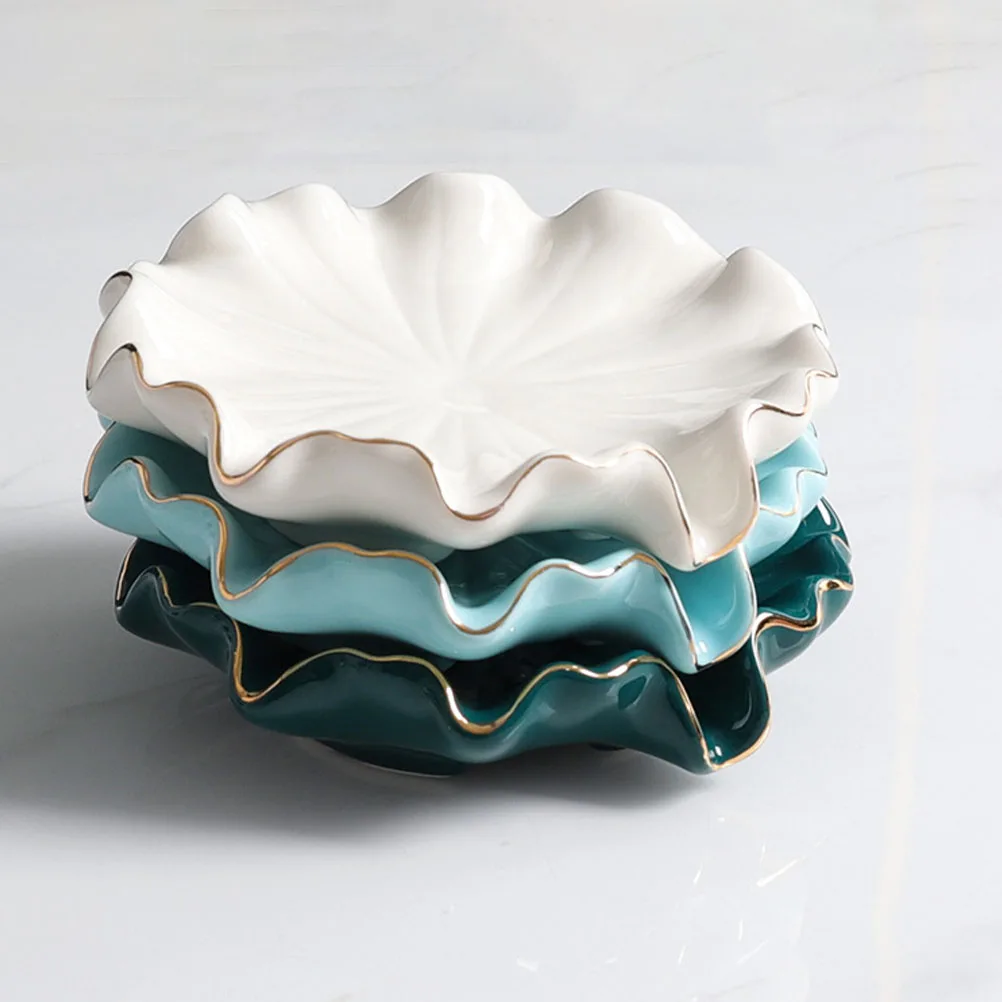 

Chic Ceramic Soap Stand with Design for Bathroom Shower Soap Storage Holder Household Accessory Bathroom Accessory