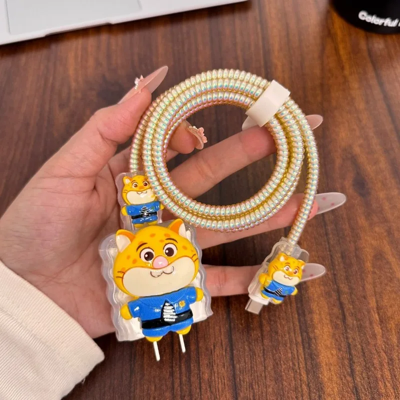 주토피아 주디 닉 데이터 케이블 보호 커버 예쁜 신상 귀여운 커플 선물 니치 새해 여자친구에게 보내기