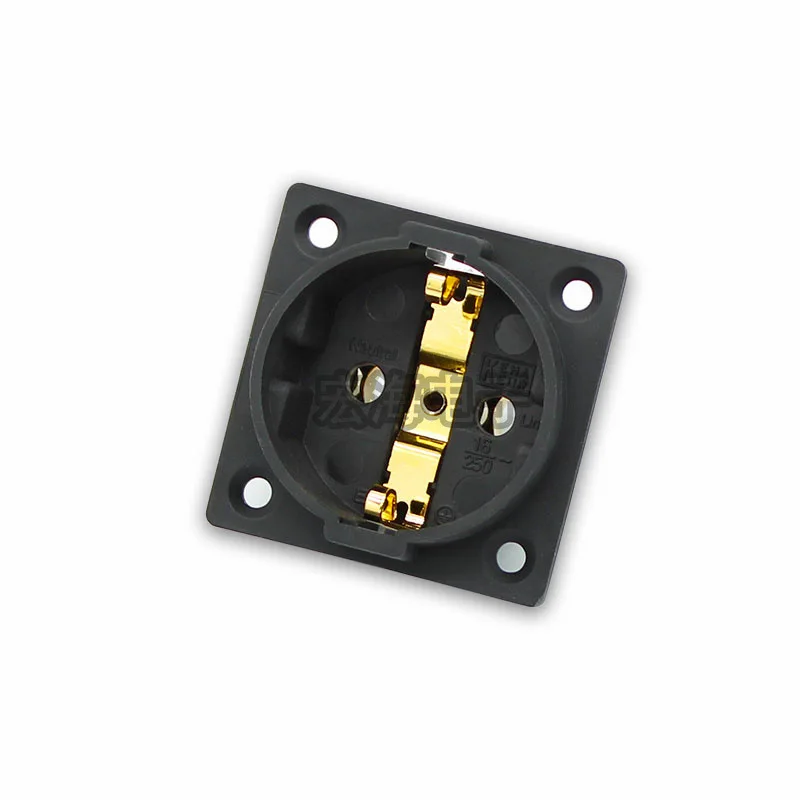 1 Uds FI-E30 toma de tarjeta ensamblada de tipo europeo AC220-250V 16A EU Euro Schuko 2 pines IEC entrada enchufe de chasis