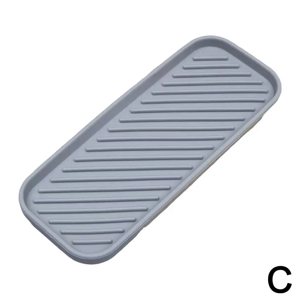 Silicone Draining Board Mat Dish Drying Pad Folding Heat Resistant Rectangle Eco-friendly Drainer For Kitchen Pot Cup S0x4