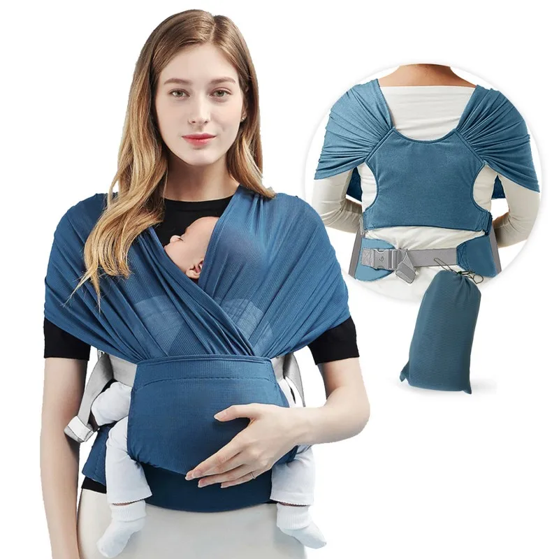 

Baby Wrap Carrier Ergonomic Hands Free Infant Newborn Front Carrier for Daily Travel Outdoor Parenting Unisex Use