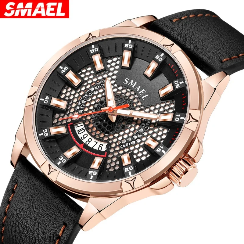 Smael Men's Simplicity Casual Business Quartz Watch Multi-Function Luminous Waterproof Wrist Watch for Men
