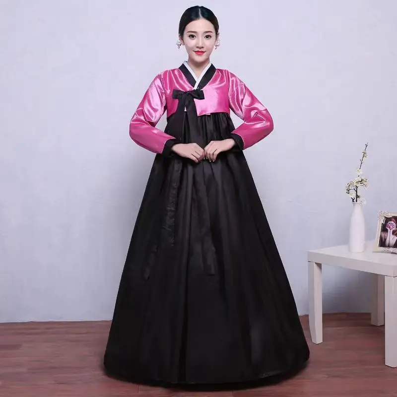 Kadın Hanbok elbise kore moda antik kostümleri geleneksel parti asya saray Cosplay performans giyim 10 renk