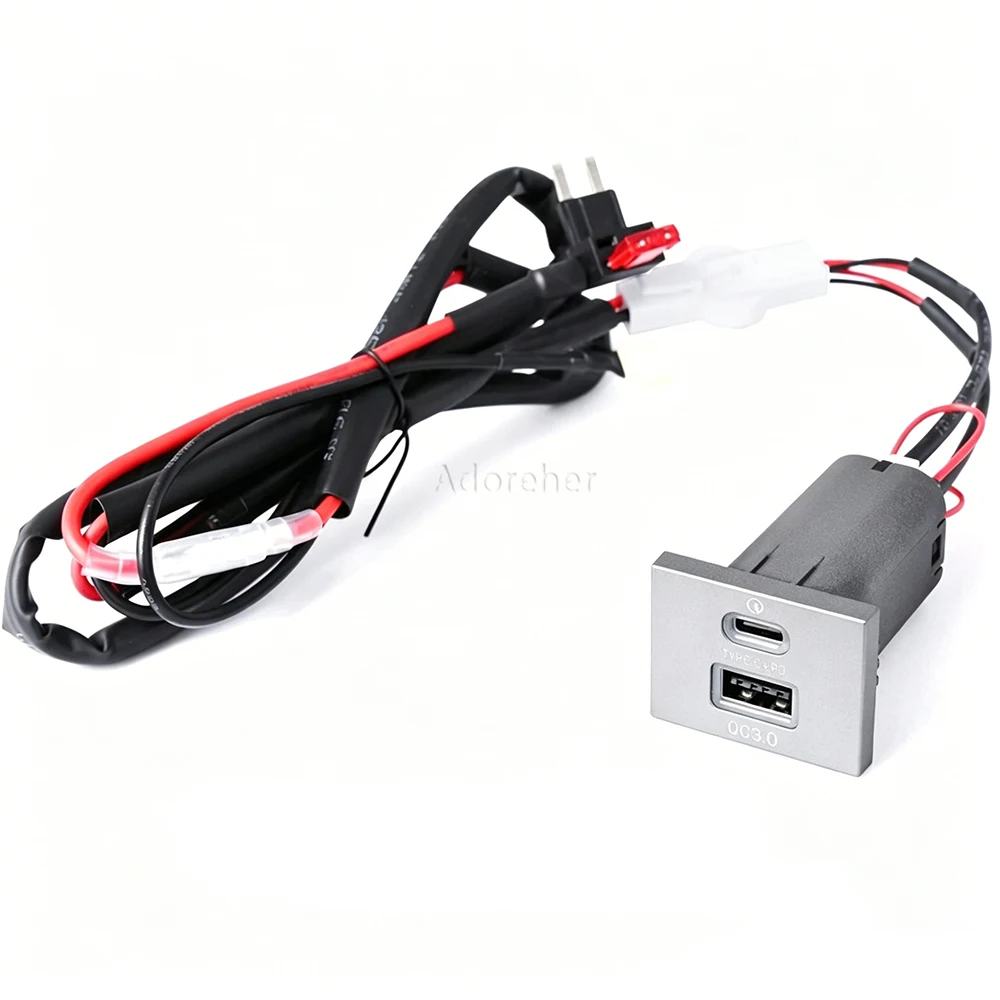 Dual-USB-Autoladegerät für Ford Focus 2 Mk2 2009-2011 QC3.0 + Typ-C PD Schnellladebuchse Ohne Kabelschäden – Detail 4