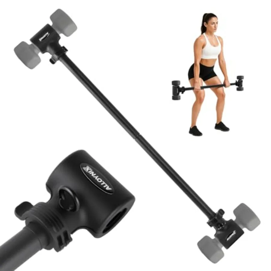 

Dumbbell to Barbell Converter 2.0 – Transform Dumbbells into Barbell Set for Home Gym, Adjustable Weight Bar with Anti-Slip Foam