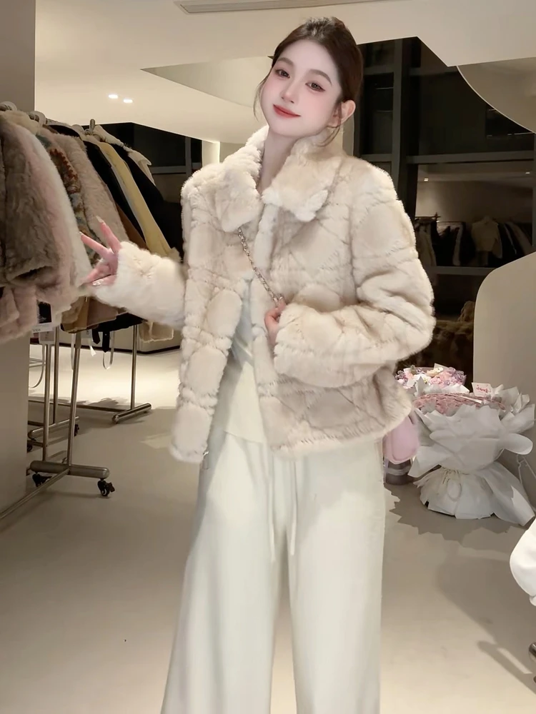 

Женская зимняя теплая шуба с узором из жемчужной норки Ele ort, экологически чистый роскошный стеганый жилет Faion