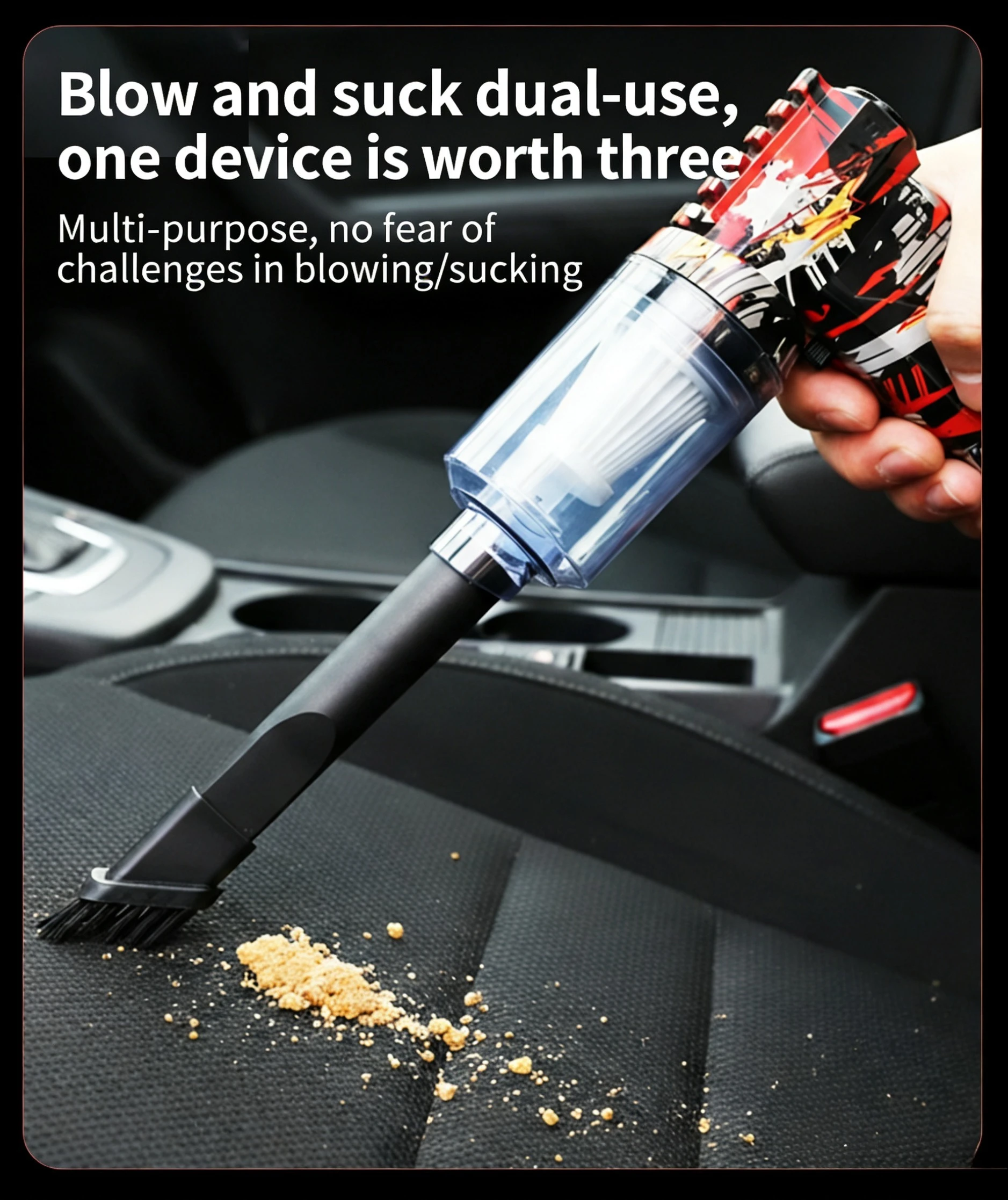 

L3 Мощный воздуходувка 200000 об/мин Бесщеточный жестокий вентилятор Пылесос Сильный ветер 53 м/с Турбоструйный вентилятор Type-C Rechargin