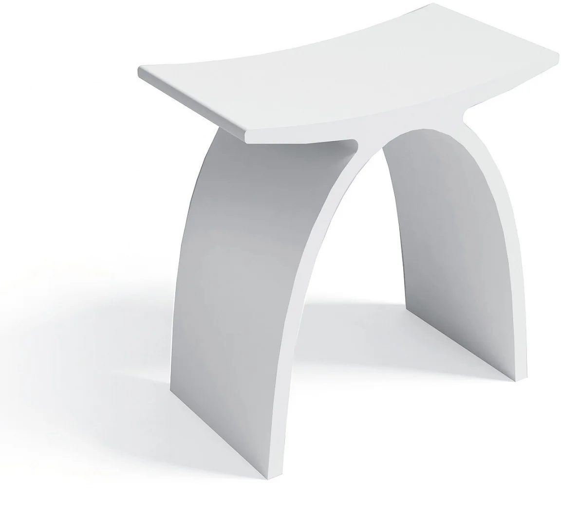 White artificial stone acrylic solid surface stool bathroom bath shower bench seat chairs shower stool 430*235*430mm