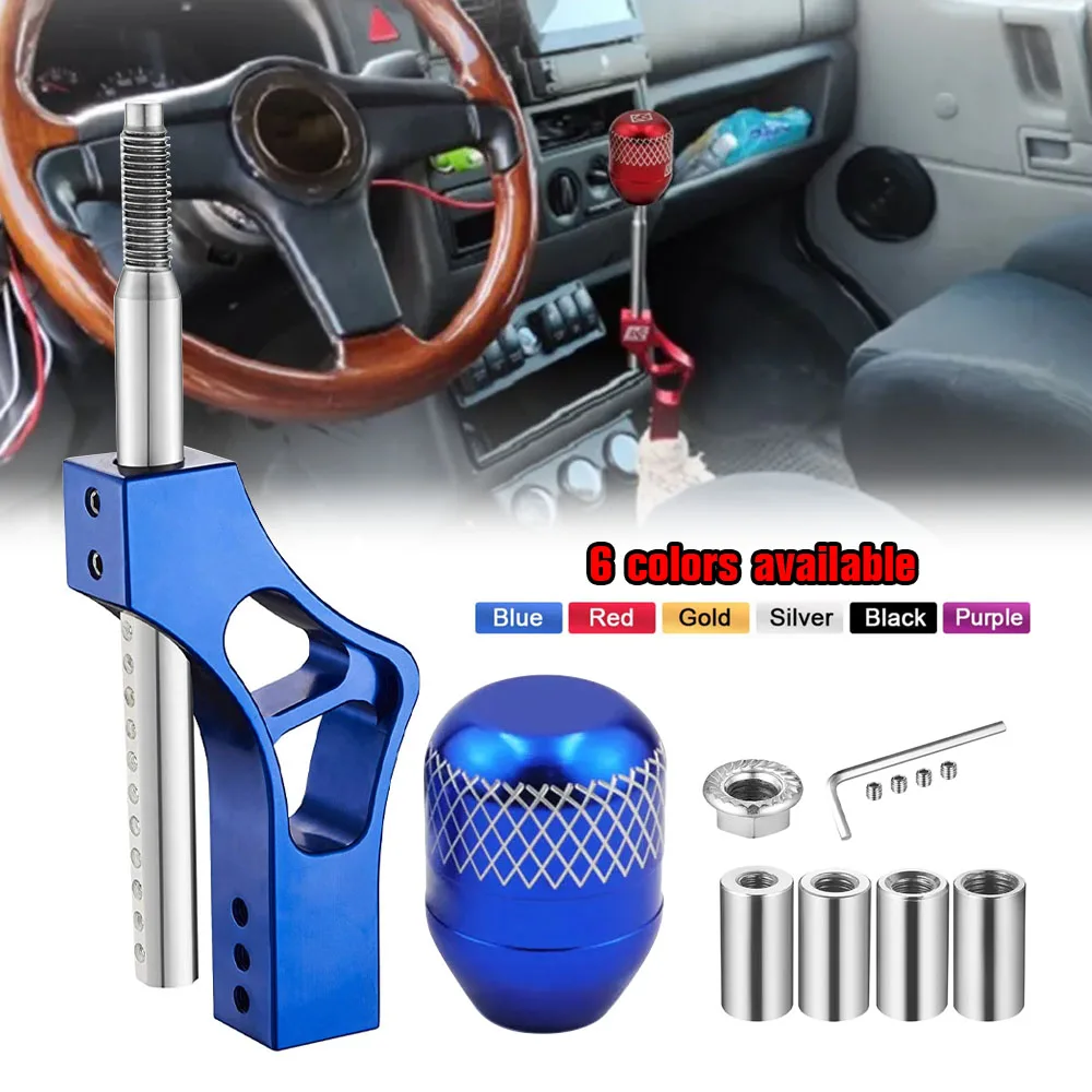 Aluminum Adjustable Shifter Lever Extender With Car Gear Shift Knob Head Manual Lever Gear Shifter For Honda Civic Integra B/D