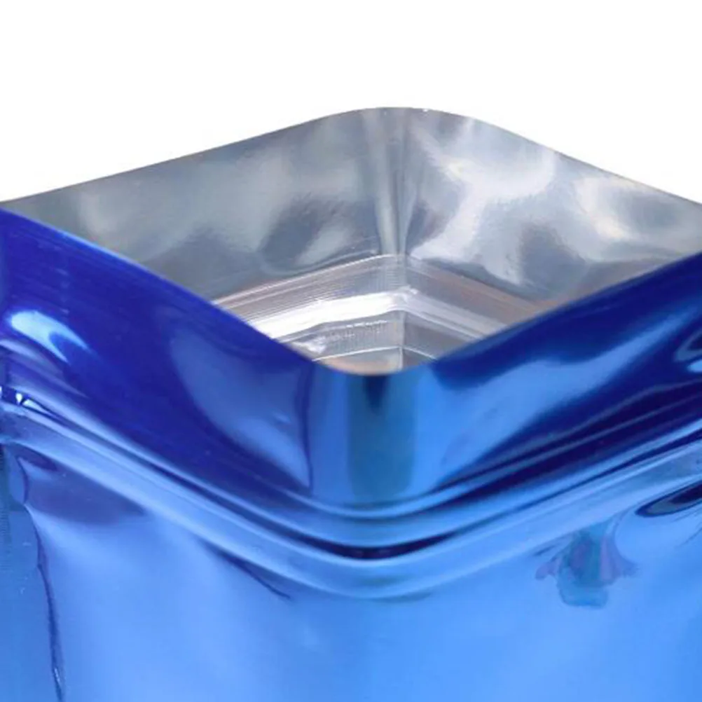 

100 pcs Aluminum Foil Self-Sealing Resealable Reusable Food Storage Pouches Packaging Bags For Coffee Beans Chocolate Nuts Pet