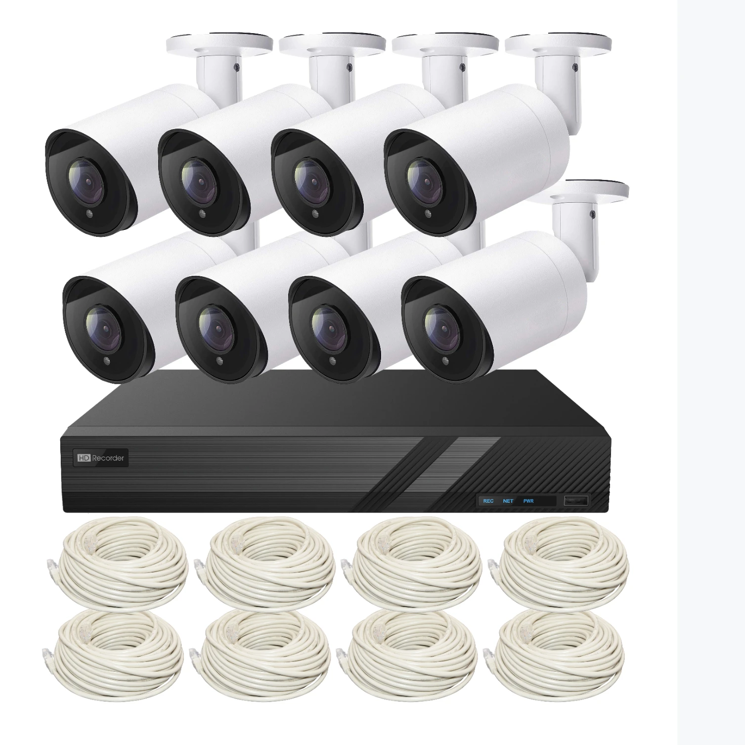 

8CH 8MP IP Bullet Outdoor and Indoor Camera System, 8CH 4K POE NVR Kits, 8MP IP POE Camera