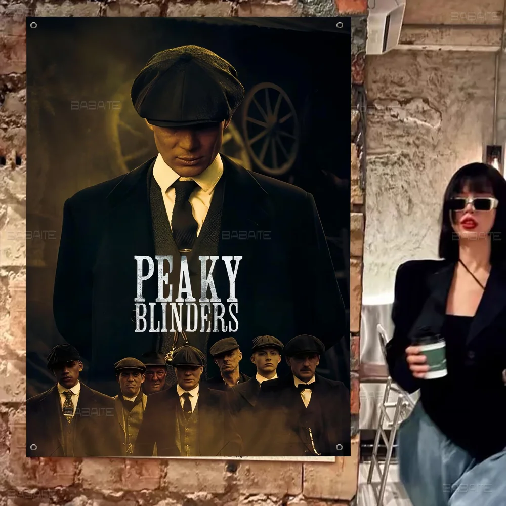 P-Peaky B-Blinders TV Large Size Flags Printing Patterns Interesting Birthday Party Decorations Banner