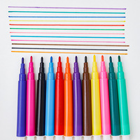 4/6/8/12Pcs/Set Mini Washable Graffiti Watercolor Pen Painting Pen Markers Drawing Colorful Mark Pen School Learning Tools