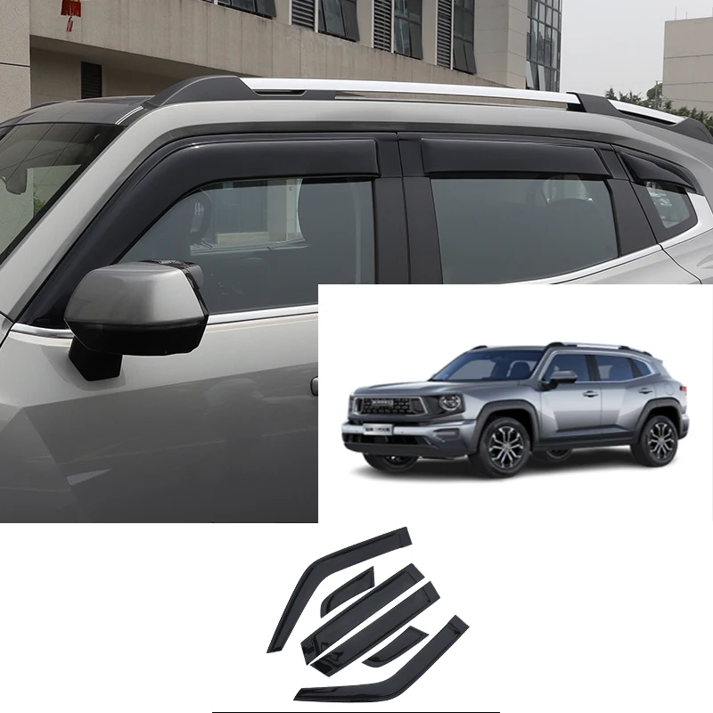 

Haval Dargo II 2023 2024 H-DOG Widen the Weather Shield Door Visor Wind Rain Sun Guard Accessories Weather Shield Window Trim