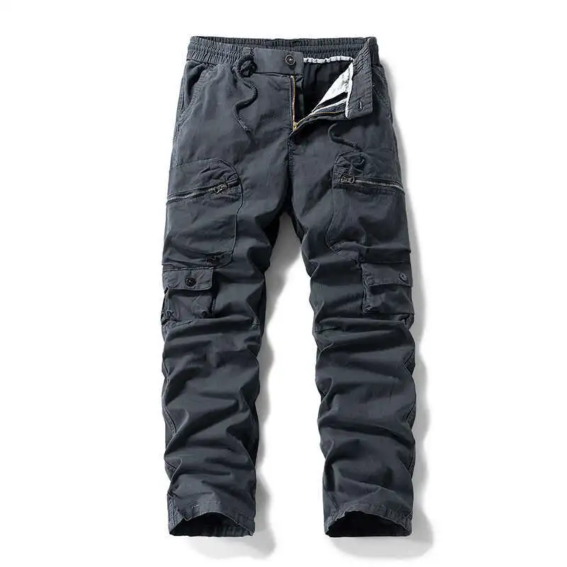 

Мужские брюки-карго, повседневные брюки, свободные спортивные штаны для тренировок, эластичные спортивные штаны, тактические брюки с завязками для пешего туризма и несколькими карманами