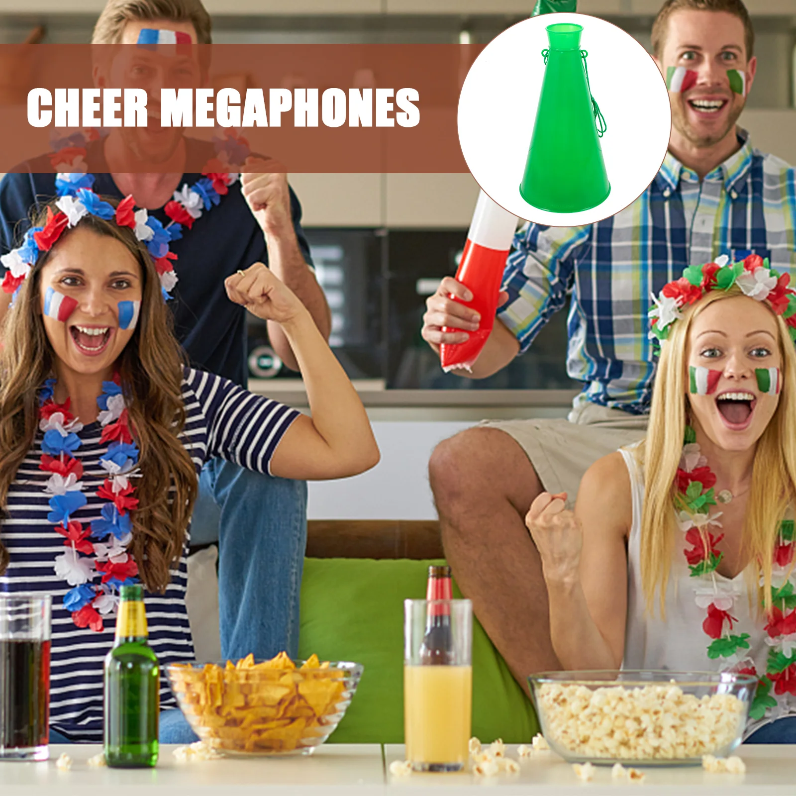 Cheering Horn Mini Megaphones Speaker Foam Footballs Cup Noise Makers Party Horns Game Props Microphone Toddler