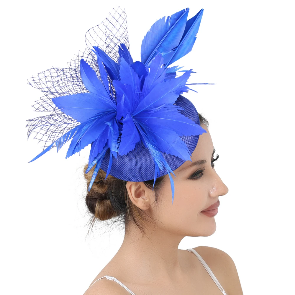 Eleganter Braut-Fascinator für Damen, schicker Blumen-Kopfschmuck mit Haarband, stilvolle Haaraccessoires für besondere Anlässe – Detail 4