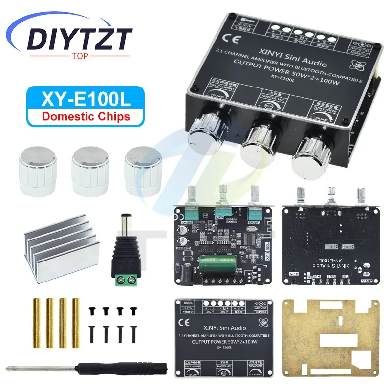 XY-E100H XY-E100L 2.1 Channel Bluetooth Audio Amplifier Board Module 50W+50W+100W Subwoofer With High Fidelity And Sound Quality