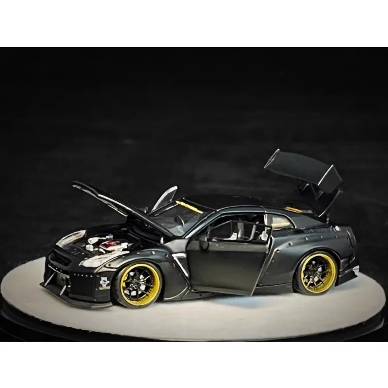 PGM 1:64 닛산 GTR R35 로켓 래빗 다이캐스트 합금 풀 오픈 시뮬레이션 자동차 모델, 소년 장난감, 성인 수집용 장식품.