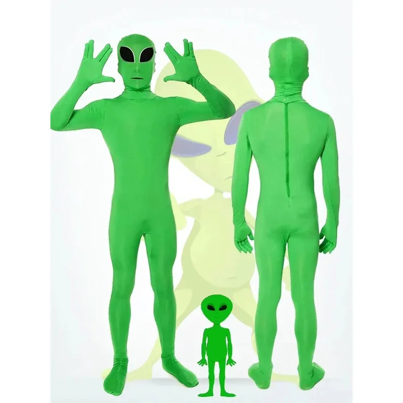 2025 aaa الأخضر ET الاطفال تأثيري حلي بذلة الكبار ET الغريبة قناع مجموعة كاملة هالوين حفلة تنكرية ارتداءها
