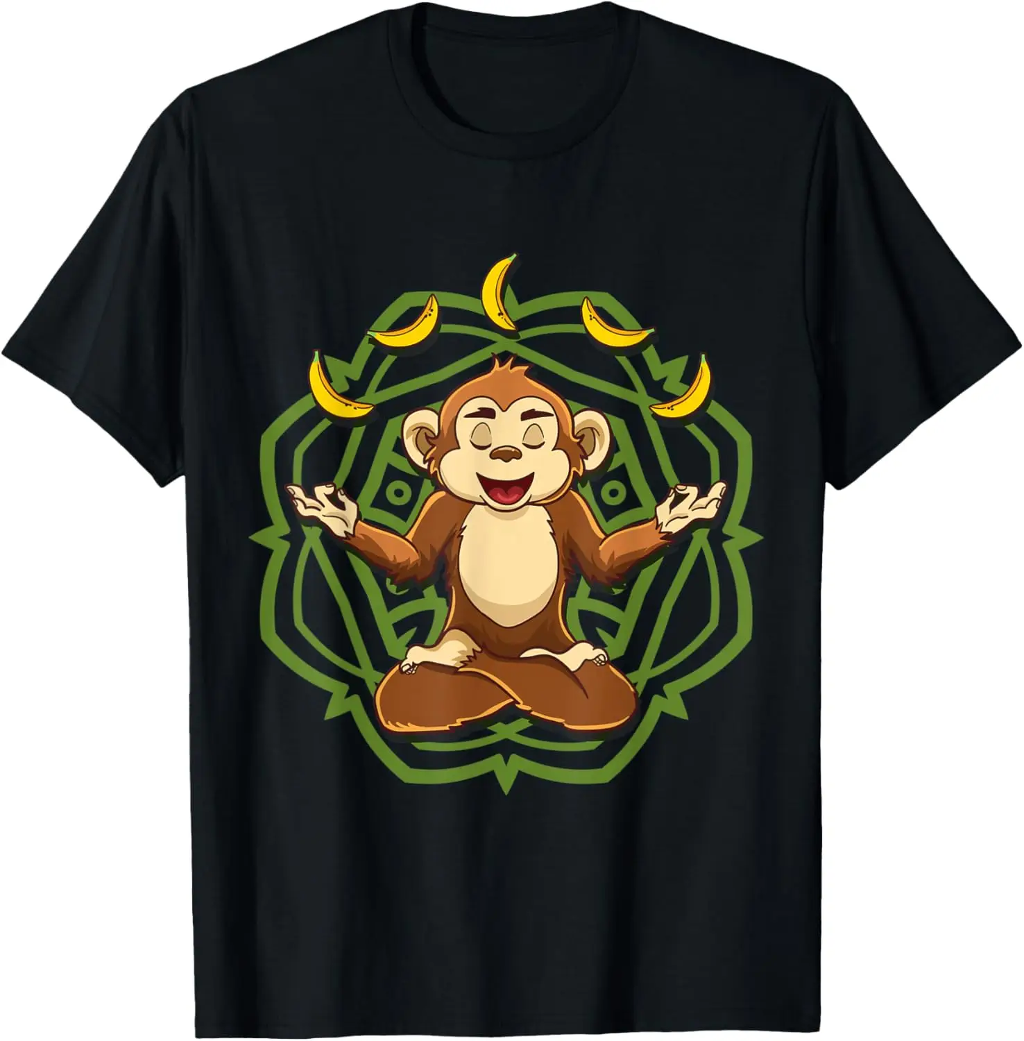 Meditating Yoga Monkey Cute Monkey Lotus Pose T-Shirt