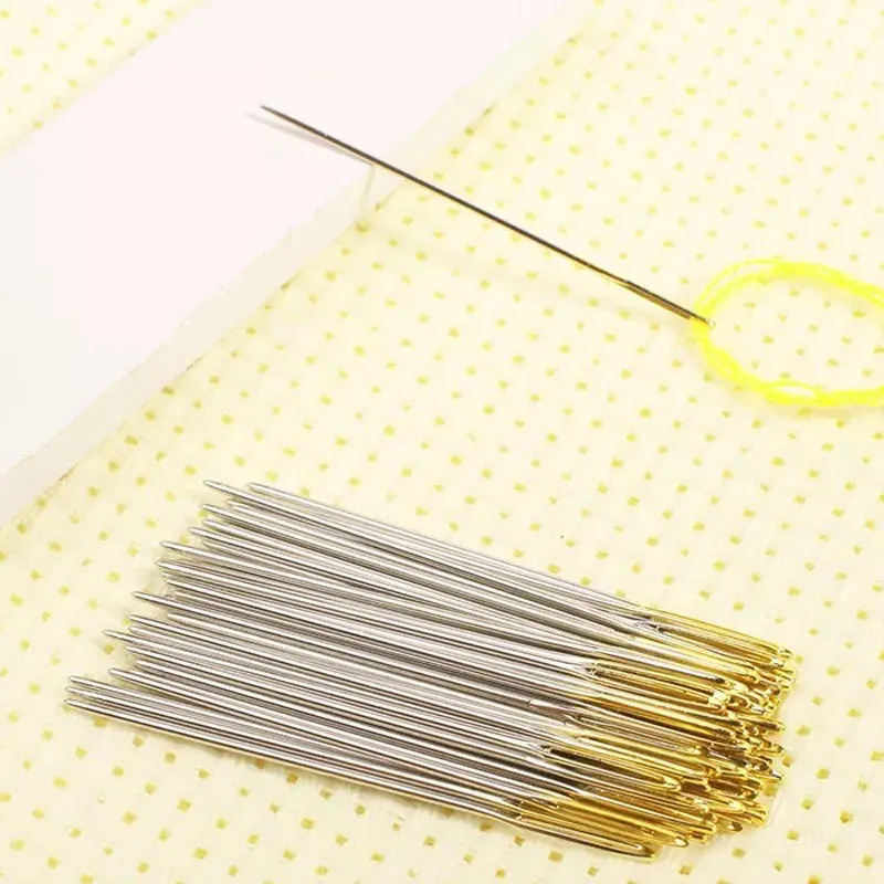 th oneroom 100pcs #26 1CT Good quality Golden Tail For Stitch Cloth Sewing Kit Embroidery Fabric Cross Stitch Needles