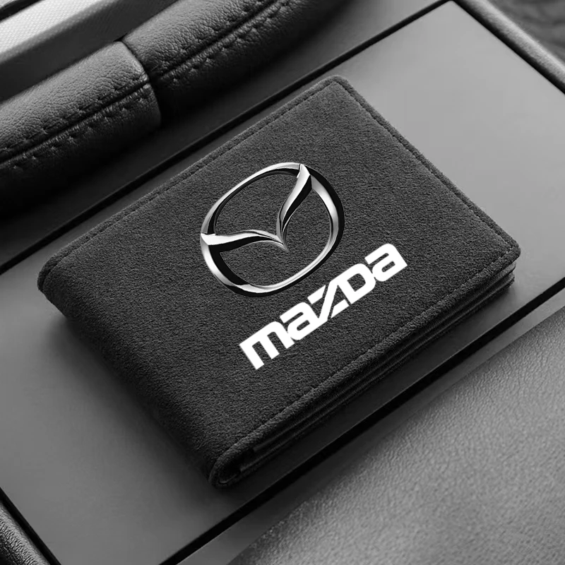1 szt. Osłona na emblemat samochodowy, etui na prawo jazdy, identyfikator, karty kredytowe do Mazda 3 5 6 323 626 CX-3 CX-4 CX-5 CX-7 CX-9 Axela 6 RX8 7 MX3