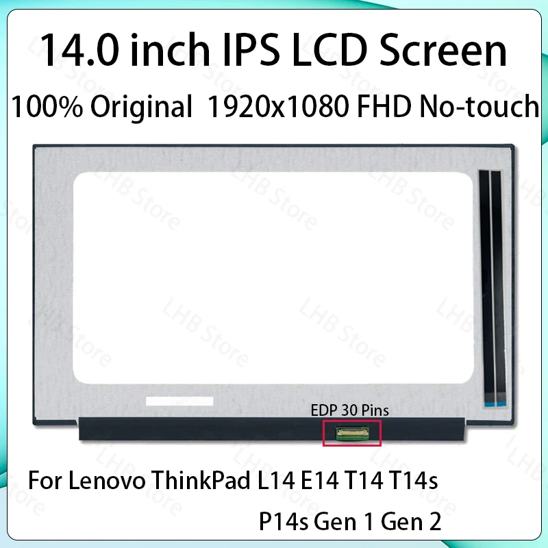 14인치 LCD 화면 LP140WFH-SPD1 NV140FHM-N48 레노버 씽크패드 L14 E14 T14 T14s P14s 1세대 2세대 디스플레이 매트릭스 …
