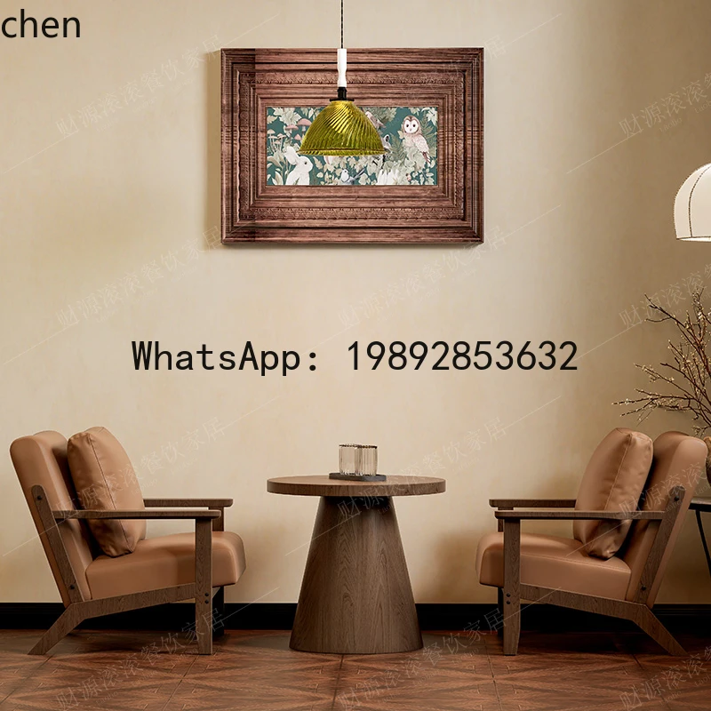 H1 طاولة وكرسي من الخشب الصلب مزيج من مقهى الشاي والحليب في منطقة الترفيه في الفندق كرسي أريكة اجتماع الضيوف واستقبال التفاوض