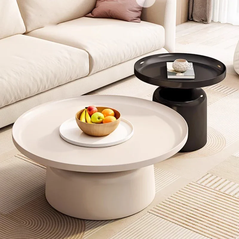 Waterproof Nordic Side Table Metal Round White Floor Modern Small Table Design Hotel Apartamento Mesa Auxiliar Furniture