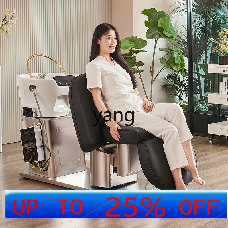 LTT semi-reclining lift flush ceramic basin shampoo bed