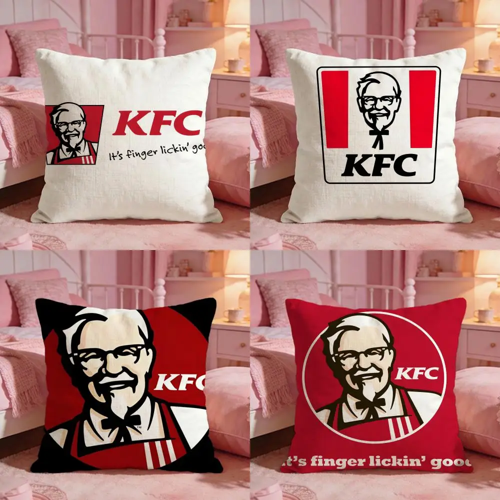 classic logo KFC Cushion Cover Premium Comfort Reversible Pillow Cove -Two in One Design for Any Room & Car Interior
