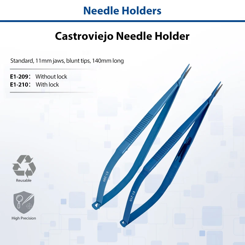 Castroviejo Needle Holder Titanium Alloy Micro Forceps Ophthalmic Dental Microsurgery Suture Instrument