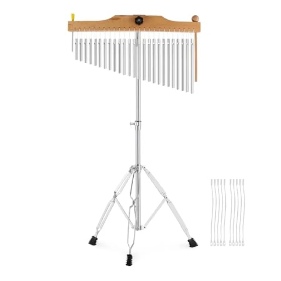 

EASTROCK 25 Note Chimes Musical Instruments Percussion Instrument Single-row Chime Bar Chimes Percussion Height-Adjustable Stan
