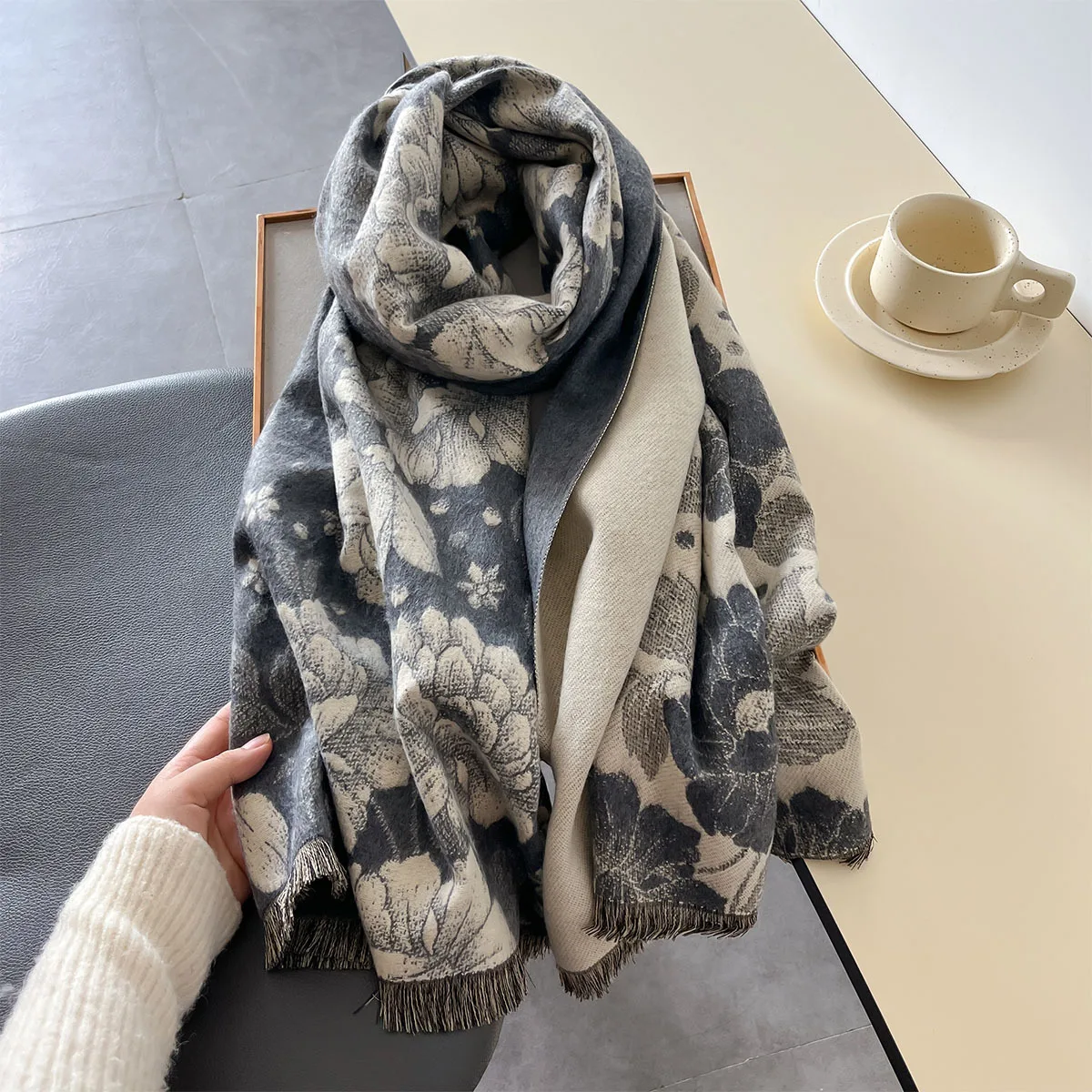 Cashmere Scarf for Women Thick Warm Winter Blanket Brand Female Luxury Quality Shawl Wrap Bufanda 2024 Poncho Echarpe Pashmina