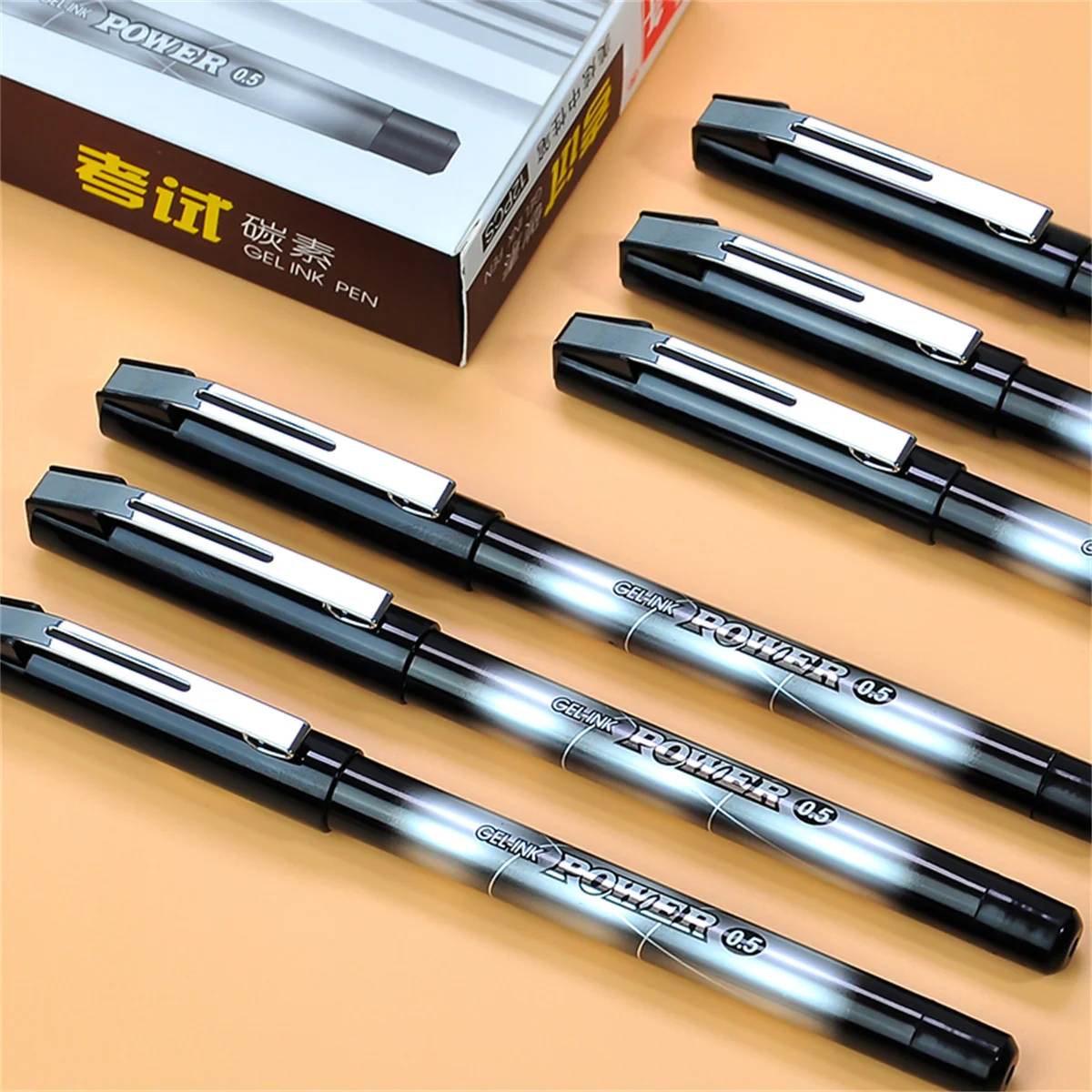 

3/6pcs black neutral pen, 0.5mm, smooth writing, quick drying ink, writing function stationery/personal use