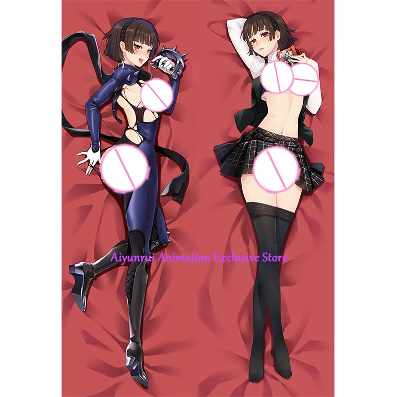 Dakimakura sarung bantal badan, penutup bantal tempat tidur Anime Makoto Niijima 2 sisi cetak 2024