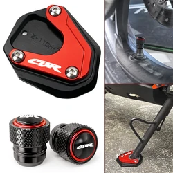 For HONDA CBR650F CBR650R cbr 650r/f CBR500R CBR300R CBR250R Motorcycle Extension Pad Side Stand Foot Kickstand Tire valve caps