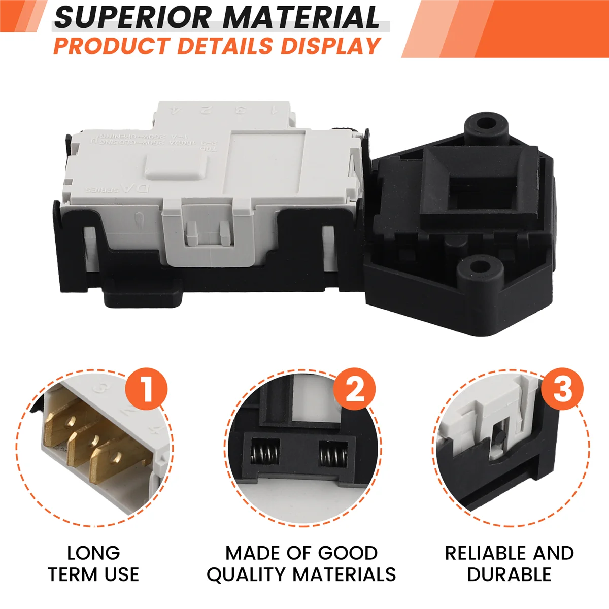 A01M para lavadora de tambor Haier XQG52-Q718 Q818 Q856 Q918 interruptor de microretardo cerradura de puerta T85 piezas de repuesto