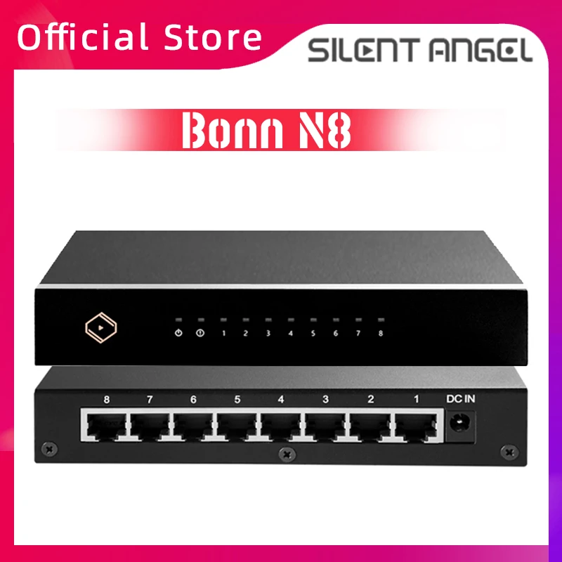 Silent Angel Bonn N8 Audio Grade Network Switch With Low-noise Less-interference High-precision Clock Techniques Hi-Fi System