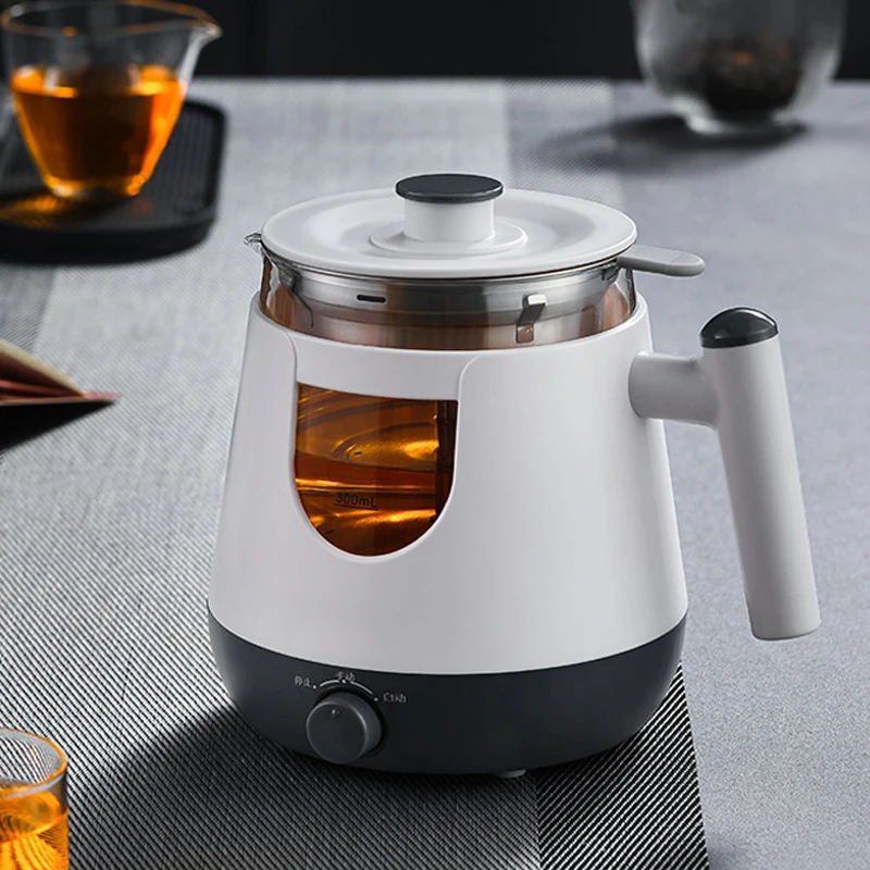 DMWD Steam Spray Teapots 0.8L Electric Kettle Glass Water Heating Kettle Smart Thermo Pot Coffee Water Boiler Tea Infuser 220V