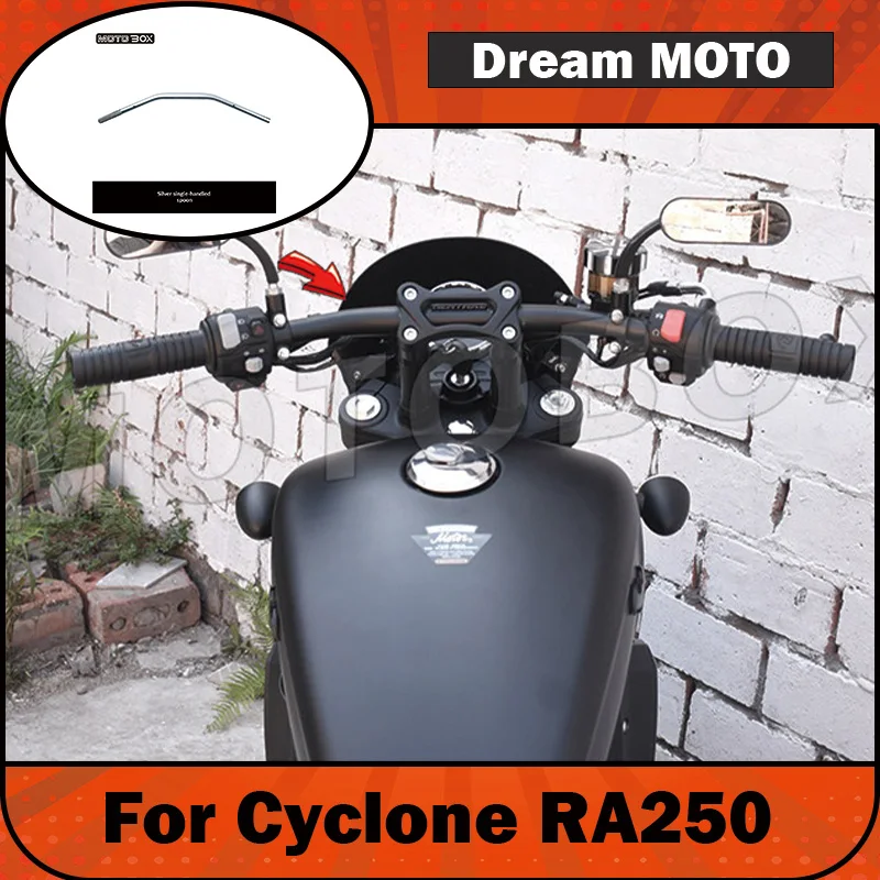 【Premium】For Cyclone RA250 modified bike: M-shaped handlebar with tapered design, reclined design, and aluminum alloy constructi