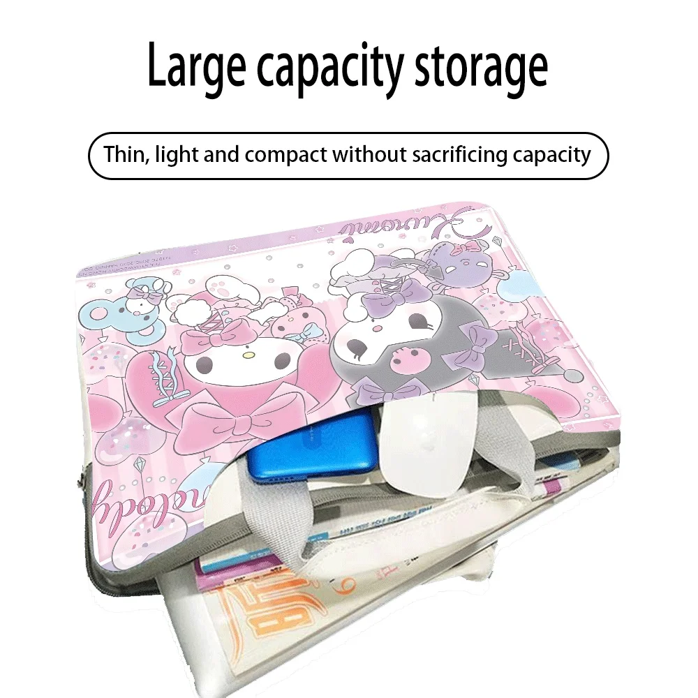 

Cartoon Hello Kitty Kuromi Portable Laptop Bag Protective Cover for Macbook 12 13 14 15 16 Inch Macbook Air Asus Briefcase Gift
