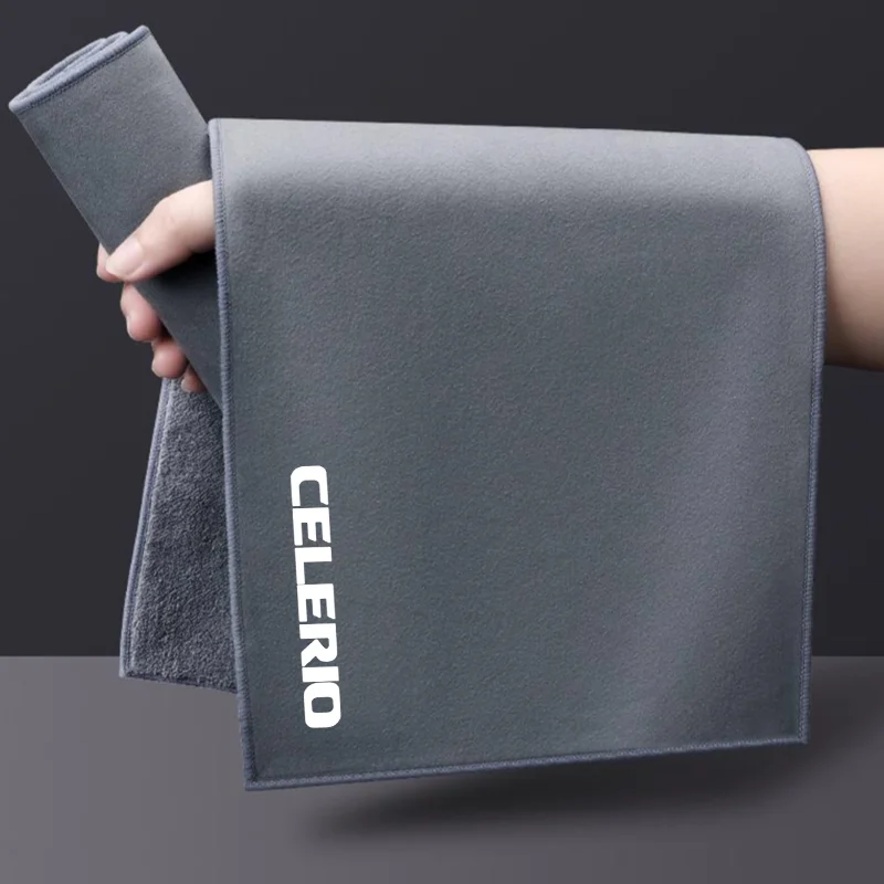 Microfiber Cleaning Towel Thicken Soft Drying Cloth Car Body Washing Towels For Suzuki Celerio 2014-2020 Accessories