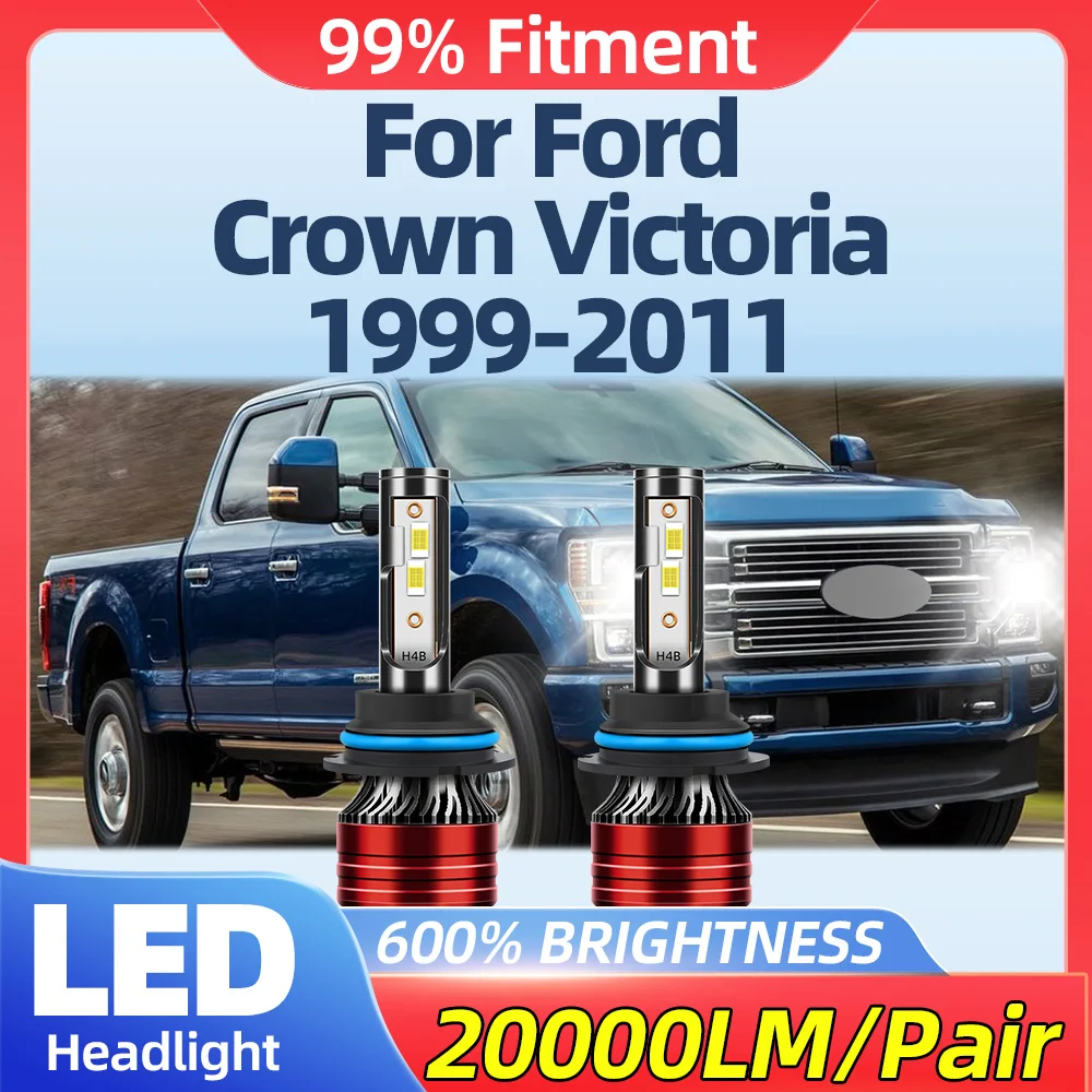 

20000LM LED Canbus Car Headlight Bulbs 6000K White Front Lights 12V For Ford Crown Victoria 1999-2006 2007 2008 2009 2010 2011