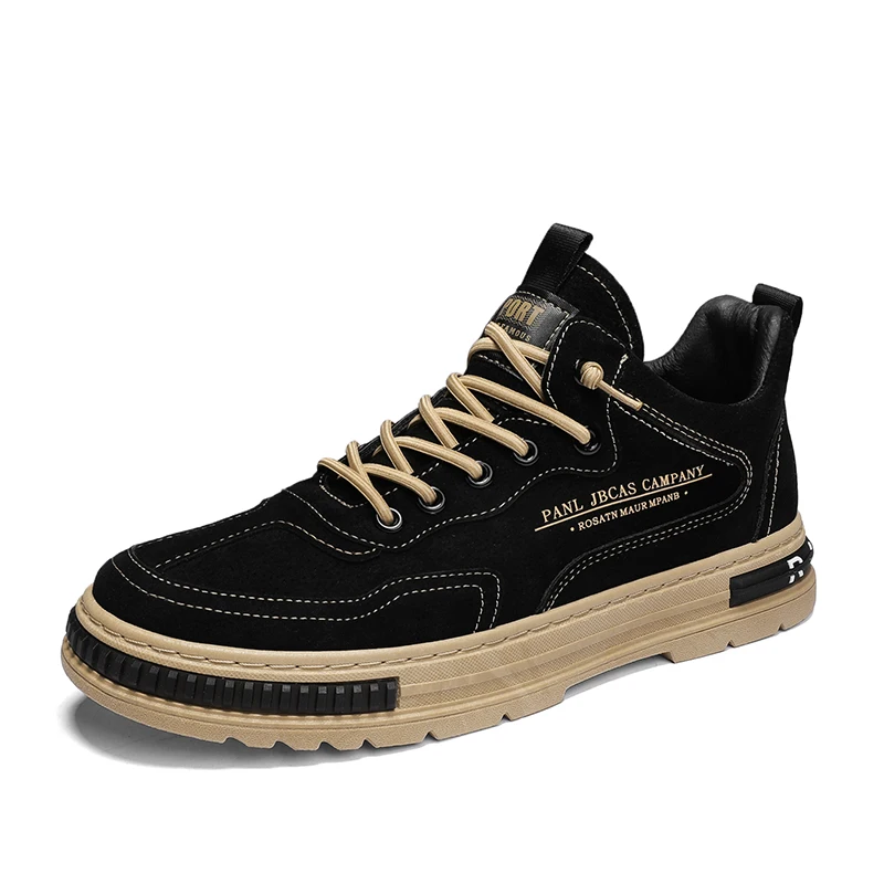 

2026 New Men Shoes Trend Men Sneakers Suede Leather Slip on Men Loafers Comfortable Platform Working Shoes Zapatillas Informales