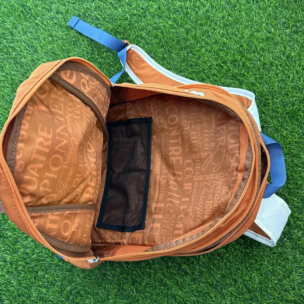 Wilson 2024 Team Roland Garros Backpack French Open Large Capacity Orange Blue Grey Double Shoulder Tennis Bag