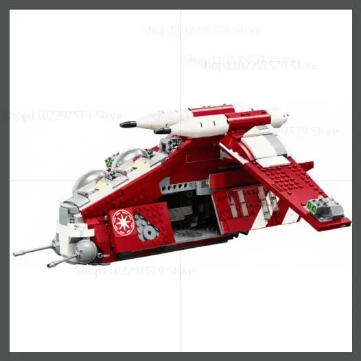 Nieuwe Ruimtevaartuig Plan Republic Dropship Gunship Bouwstenen Brick MOC 1083PCS DIY Monteer Bouwstenen Cadeaus Voor Kinderen Speelgoed